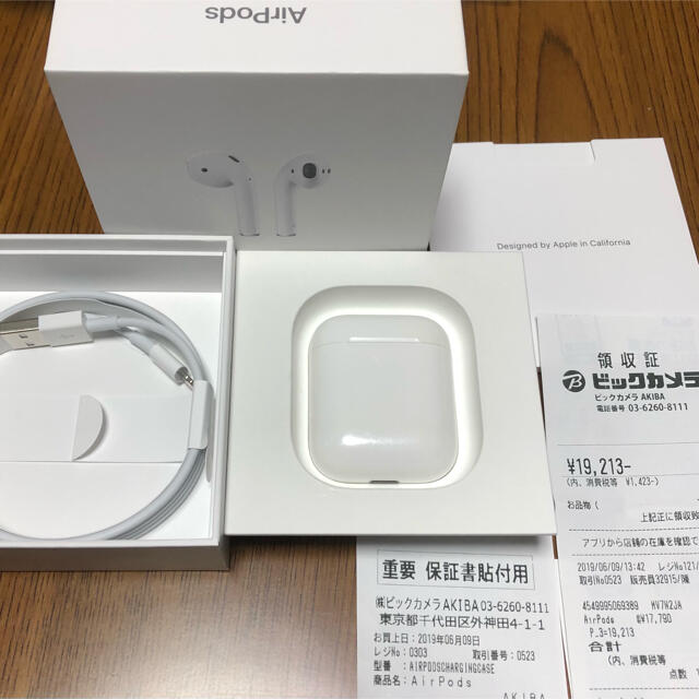 【正規品】Apple AirPods エアポッツ  箱あり 美品 第2世代