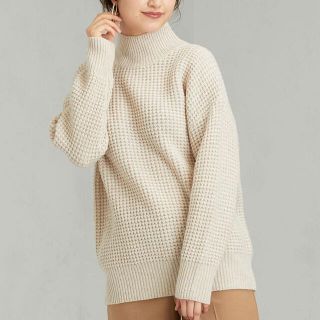 ユナイテッドアローズグリーンレーベルリラクシング(UNITED ARROWS green label relaxing)のグリーンレーベル SC ハイネック ワッフル ニット(ニット/セーター)