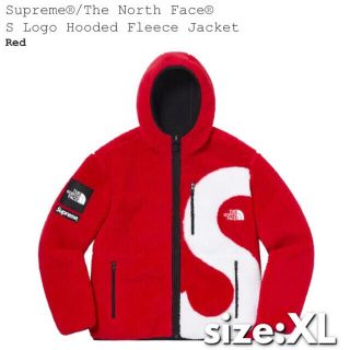 シュプリーム(Supreme)のXL送込!! Supreme×NorthFaceフリース Sロゴ赤(マウンテンパーカー)