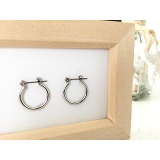 シルバーフープピアス 両耳ペア(ピアス(両耳用))