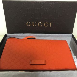 グッチ(Gucci)の新品 GUCCI ストラップ付き長財布　マイクログッチッシマ(財布)