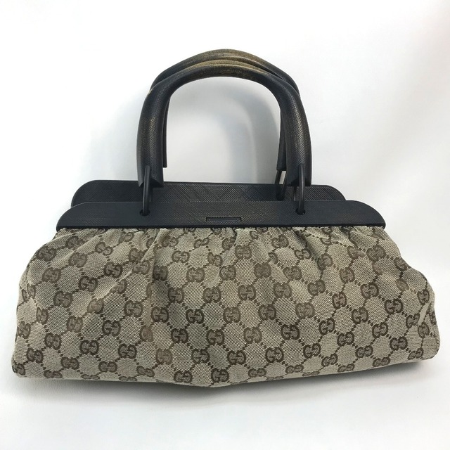 Gucci - グッチ GUCCI GG柄 112683 ウッドハンドル ハンドバッグ GG
