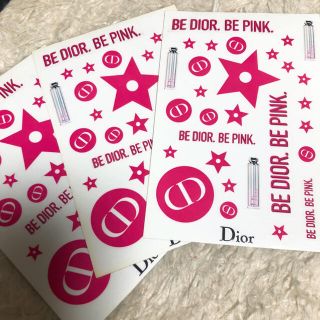 クリスチャンディオール(Christian Dior)の✨BE DIOR.BE PINK シール♡ステッカー3枚set✨(デコパーツ)