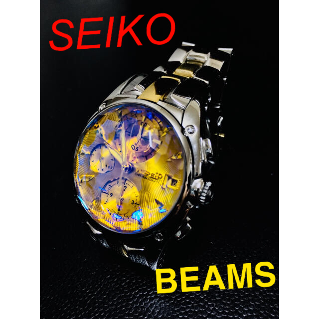 60面カットガラス BEAMS✖︎SEIKO アナログ 腕時計 限定 300本