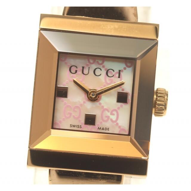 流行 Gucci 【中古】 レディース YA128518 128.5 Gフレーム グッチ ☆美品 - 腕時計