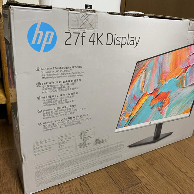 HP(ヒューレットパッカード)のhp 27f 4k 27インチ4Kディスプレイ スマホ/家電/カメラのPC/タブレット(ディスプレイ)の商品写真