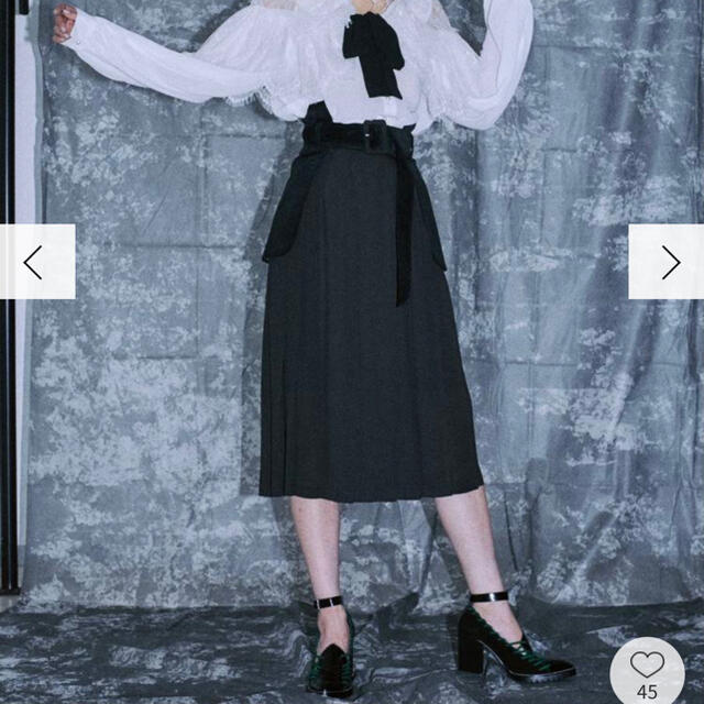 PAMEO POSE(パメオポーズ)のPAMEO POSE gun belt skirt ブラック レディースのスカート(ロングスカート)の商品写真