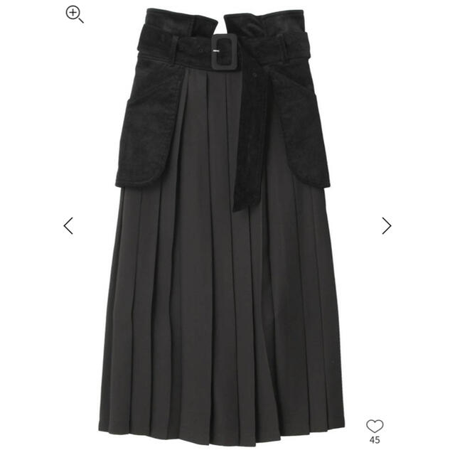 PAMEO POSE(パメオポーズ)のPAMEO POSE gun belt skirt ブラック レディースのスカート(ロングスカート)の商品写真