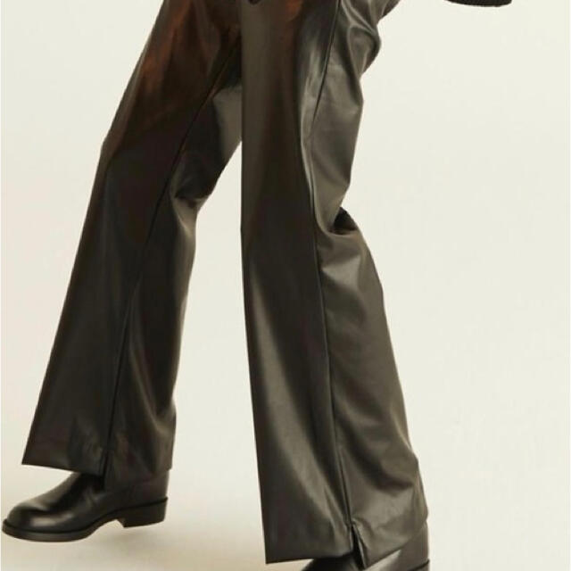 Rick Owens DRKSHDW フェイクレザー フレアパンツ-