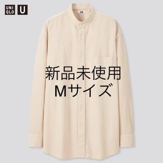 ユニクロ(UNIQLO)のUNIQLO ユニクロ コーデュロイワイドフィットスタンドカラーシャツ 白M(シャツ)