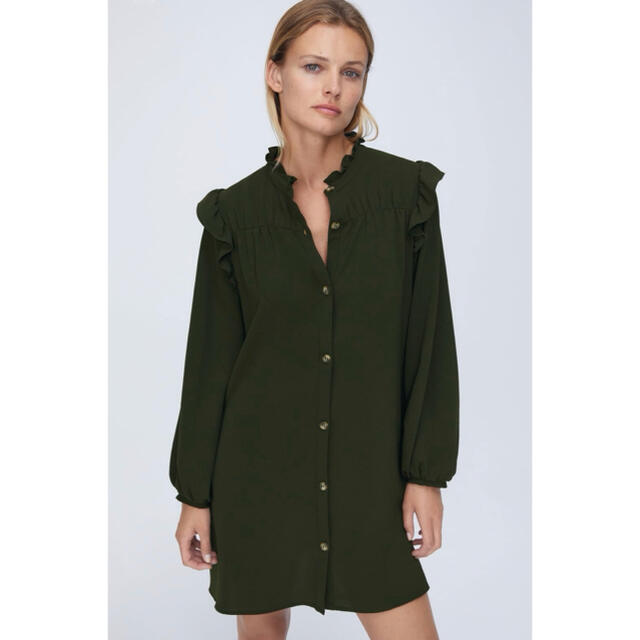 Zara Zara ザラ フリルショルダーワンピース カーキの通販 By バニラshop ザラならラクマ Zara Zara ザラ フリルショルダーワンピース カーキの通販 By バニラshop ザラならラクマ