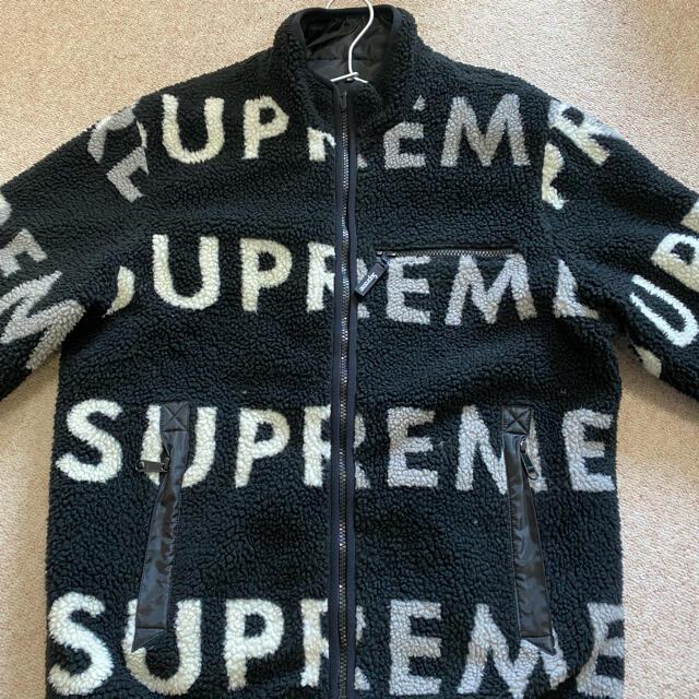 Supreme Supreme Supreme Reversible Logo Fleece Jacket Black M