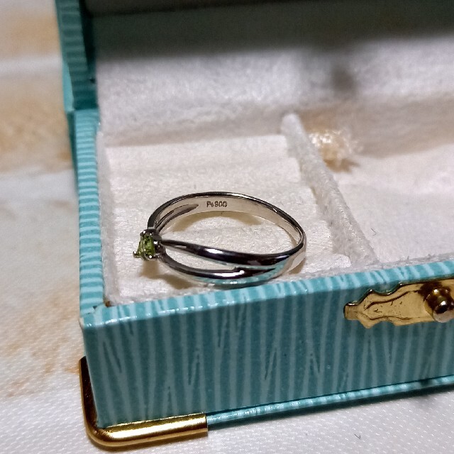 プラチナ ペリドット ダイヤモンド リング Pt 《新品