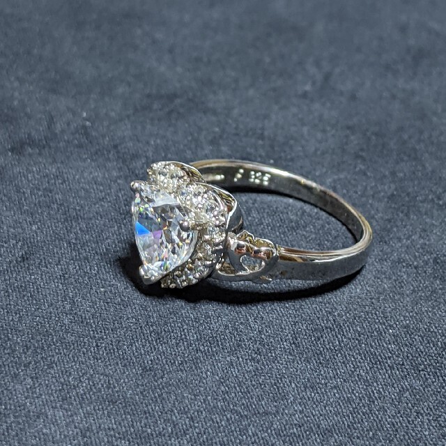 シルバーリング⑨「ハート型ダイヤモニーク」 レディースのアクセサリー(リング(指輪))の商品写真