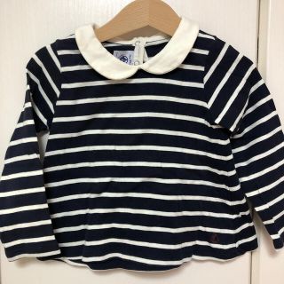 プチバトー(PETIT BATEAU)のプチバトー　襟付きブラウス　95(Tシャツ/カットソー)