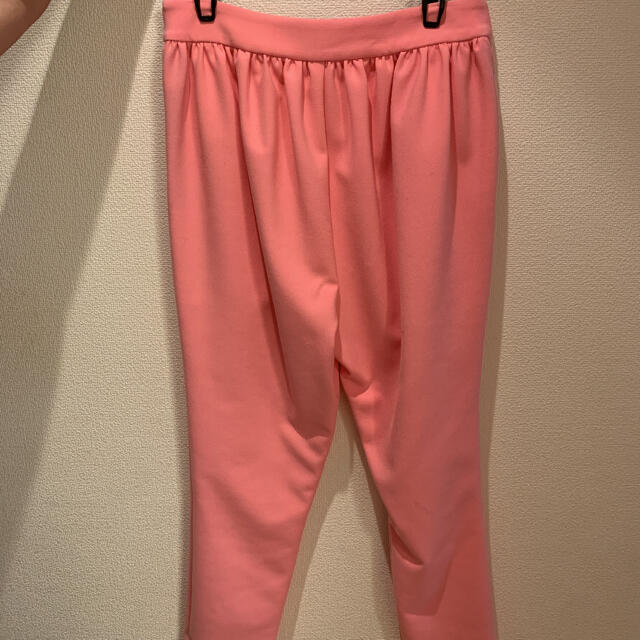 単品購入可 YOKO CHAN ハイウェストギャザーパンツ ピンク 36 ほぼ未