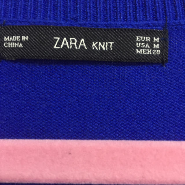 ZARA(ザラ)のZARA  5分袖 ブルーカットソー レディースのトップス(カットソー(長袖/七分))の商品写真