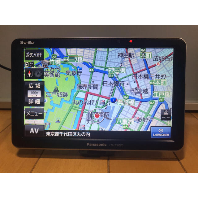 パナソニック製 7インチポータブルナビ CN-G1100VD 2017年製