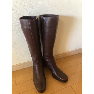 リーガル(REGAL)の美品 REGALサイドジップロングブーツ SIZE 24 ブラウン系(ブーツ)