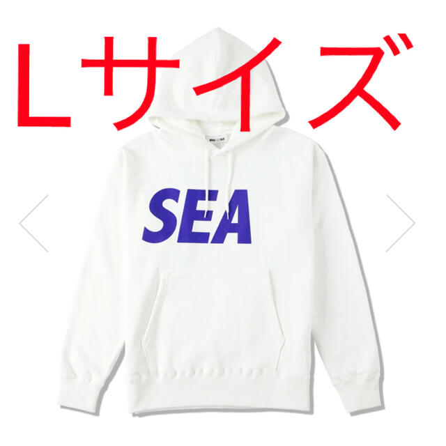 新品未開封タグ付カラーWIND AND SEA HOODIE WHITE-BLUE HOODIE