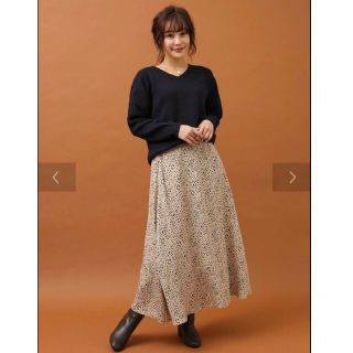 ショコラフィネローブ(chocol raffine robe)の◎chocol raffine robe　レオパード柄フレアスカート(ロングスカート)