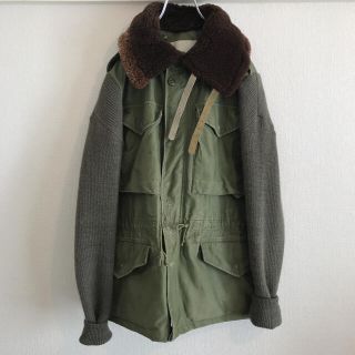 ジレ(gilet)の[一点物] gilet ミリタリージャケット 再構築 vintage(ミリタリージャケット)