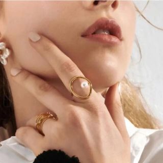 ユナイテッドアローズ(UNITED ARROWS)の値引 新品 指輪 リング レディース パール ゴールド アクセサリー 上品 (リング(指輪))