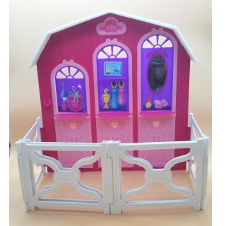 バービー(Barbie)の美品！バービー バービー人形 馬 小屋 ホース バービー馬  バービー 乗馬  (人形)