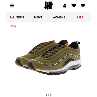 アンディフィーテッド(UNDEFEATED)のUNDEFEATED x NIKE AIR MAX 97 OLIVE 28cm(スニーカー)