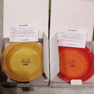 ルクルーゼ(LE CREUSET)のルクルーゼ★ミニラウンドディッシュ★2枚セット★ミッフィー(食器)