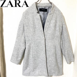 ザラ(ZARA)のZARA BASIC ザラ　ベーシック　コート　グレー　オシャレ　レディース　M(ロングコート)