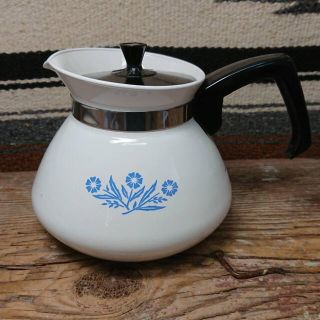 パイレックス(Pyrex)のコーニング ブルーコーンフラワー ティーポット 6cup 106 直火可能(調理道具/製菓道具)