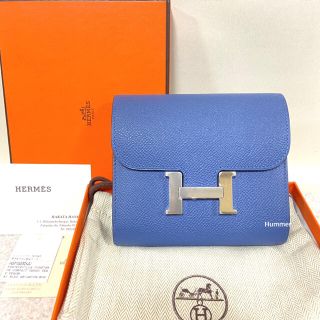 エルメス(Hermes)の国内正規品　未使用　エルメス　コンスタンス コンパクト　ブルーブライトン　C刻印(財布)