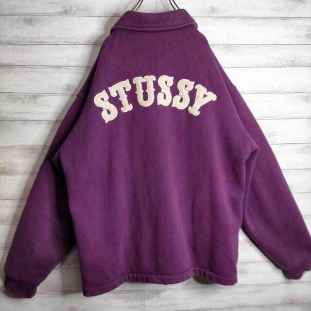 STUSSY(ステューシー)の【激レア!!】オールドステューシー✈︎スウェットコーチジャケット 90’s メンズのトップス(スウェット)の商品写真