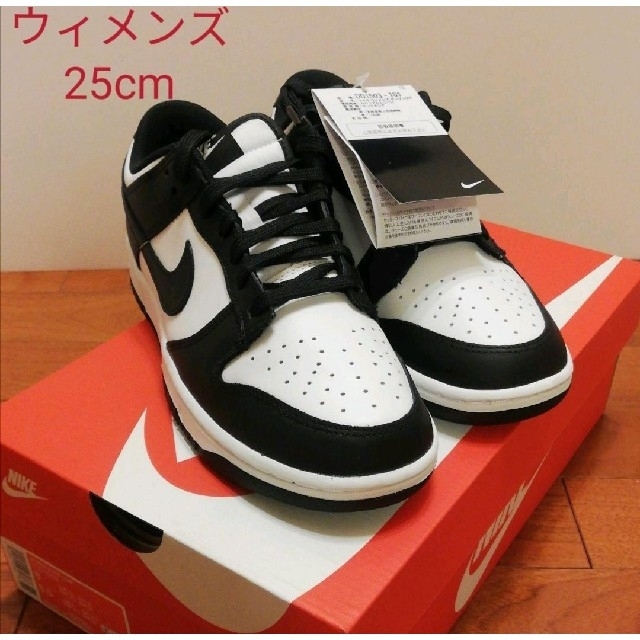 NIKE WMNS DUNK LOW "WHITE/BLACK" 25cm