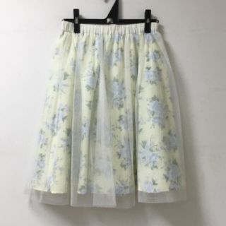 ジルバイジルスチュアート(JILL by JILLSTUART)のまいまいコラボ☆フラワーチュールスカート(ひざ丈スカート)