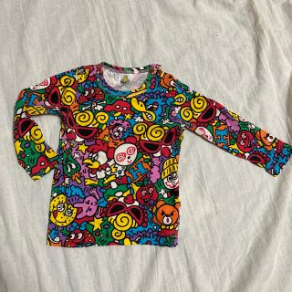 ヒステリックミニ(HYSTERIC MINI)のヒスミニ　総柄　ロンT 90cm(Tシャツ/カットソー)