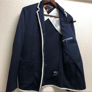 Tommy hilfiger テーラードジャケット 紺色 パイピングジャケット