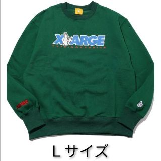 エクストララージ(XLARGE)のXLARGE with FR2 Crew Sweat グリーン Ｌサイズ(スウェット)