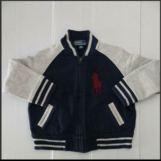 ラルフローレン(Ralph Lauren)のラルフローレン ジャンパー ブルゾン 紺色×グレー 100㎝(ジャケット/上着)