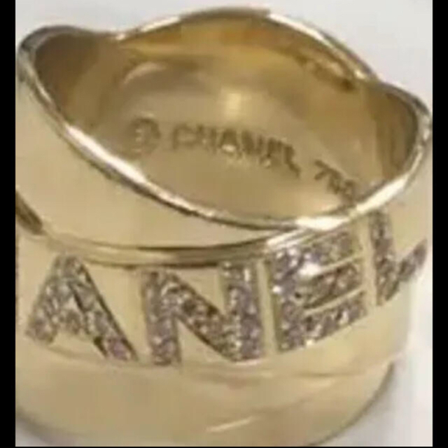 CHANEL(シャネル)のシャネルリング　k18ダイヤモンド　ラブリング ラインストーン  レディースのアクセサリー(リング(指輪))の商品写真