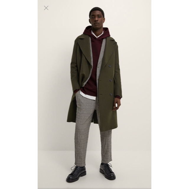 ZARA - 【新品・未使用】ZARA ダブルブレストコート カーキの ZARA - 【新品・未使用】ZARA ダブルブレストコート カーキの