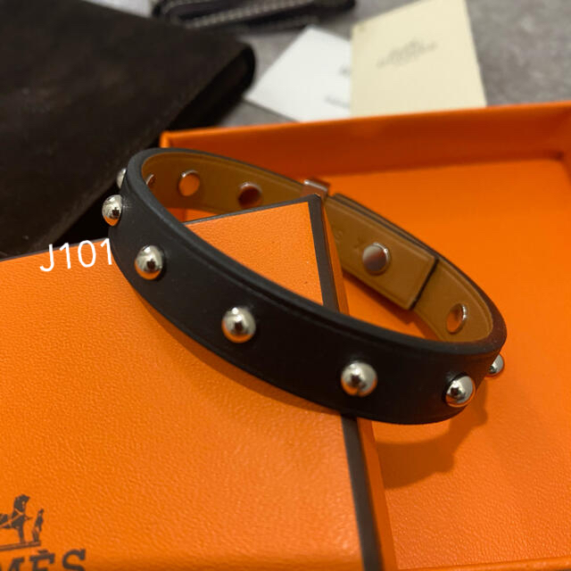 エルメス レザーブレスレット スタッズ ミニドックブレスレット