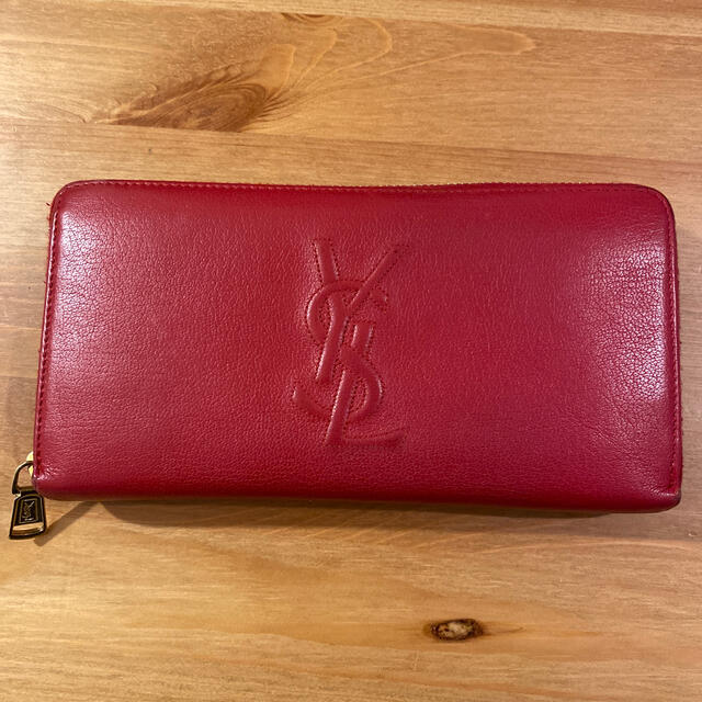 ysl サンローラン　長財布　赤