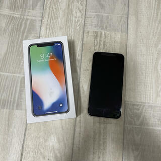 アップル(Apple)のiPhone X【64GB】シルバー 新品 SIMロック解除済み(スマートフォン本体)