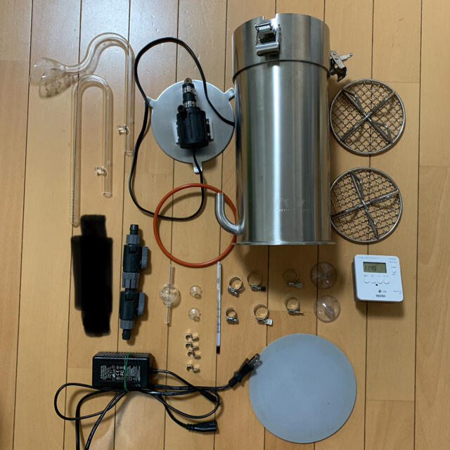 白 フリル付 極美品 ADA スーパージェットフィルター es300