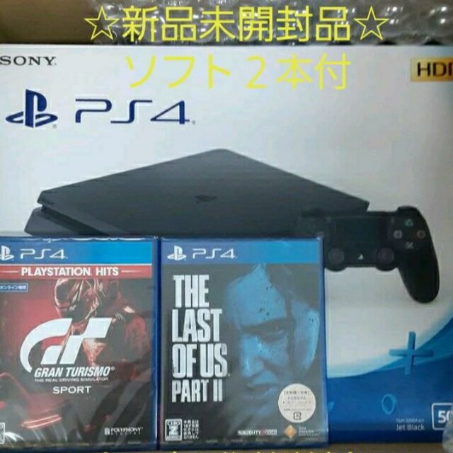 PlayStation4 - SONY PlayStation4 CUH-2200AB01 ソフト２本付 新品の+