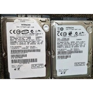 ヒタチ(日立)の【SATA】2.5インチHDD(320GB＋40GB)(PCパーツ)