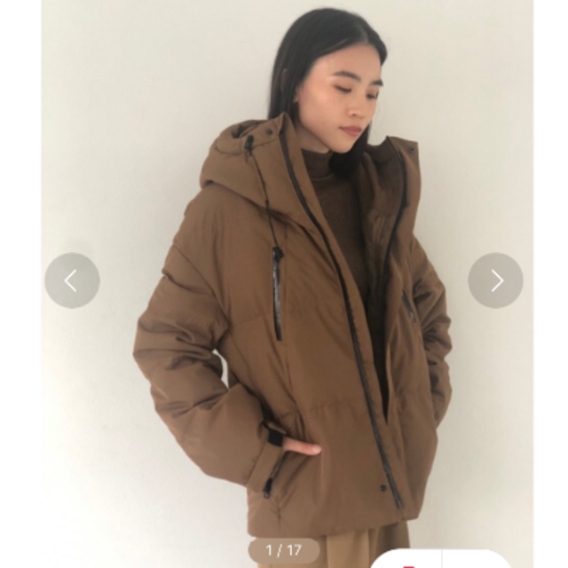 TODAYFUL Hoodie Down Jacket キャメル 38