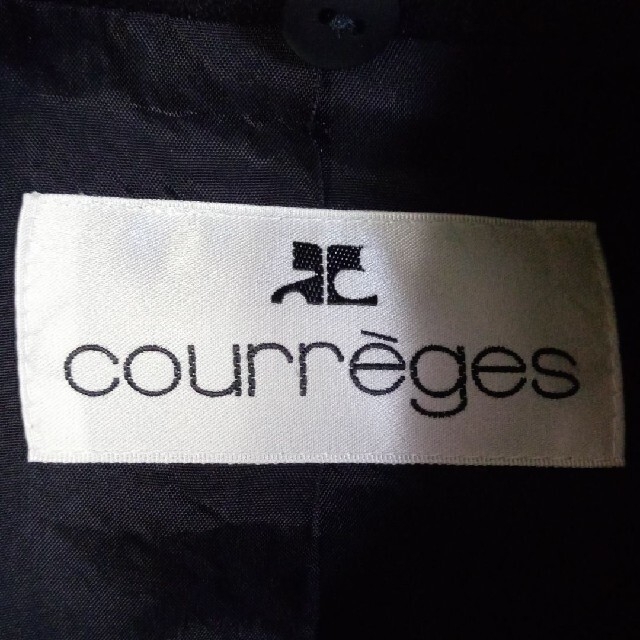 Courreges(クレージュ)のCOURREGES（クレージュ）コート  美品✨ 黒 ファー（ラビット） レディースのジャケット/アウター(その他)の商品写真